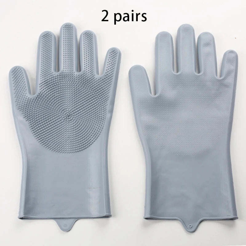Silicone Pet Grooming & Bath Gloves (2 PCS)