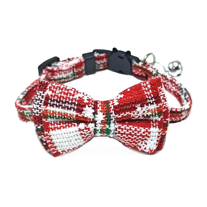 Plaid Cat Collar with Bow & Bell