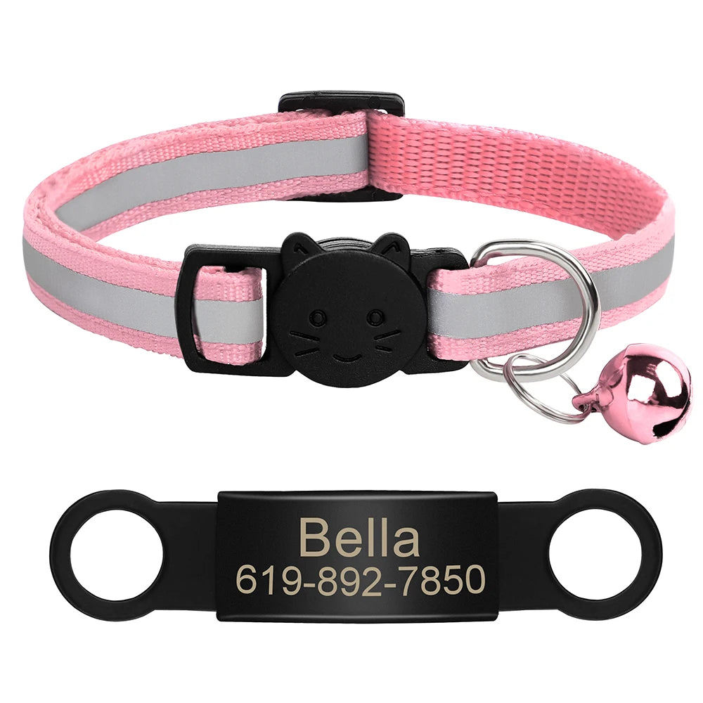 Personalized Reflective Cat ID Collar