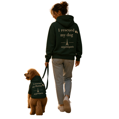 Matching Dog & Owner Hoodie Combo - Parisian Pet Lifestyle