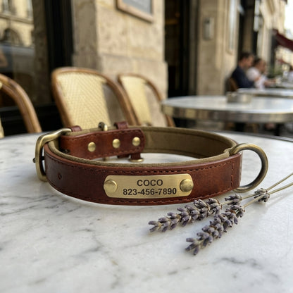 Personalized PU Leather Dog ID Collar