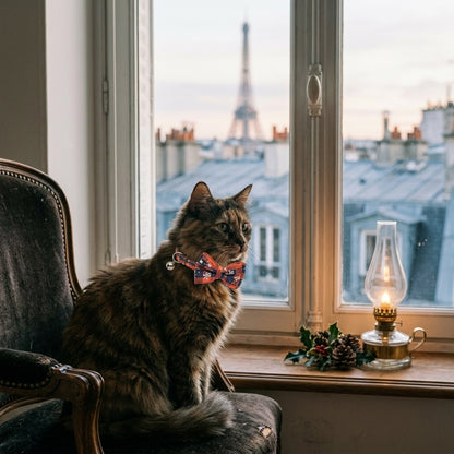 Plaid Cat Collar with Bow & Bell