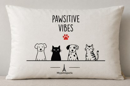 Pawsitive Vibes Cozy Dog Bed – Premium Pet Cushion for Dogs & Cats