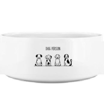 Le Petit Paris Ceramic Pet Bowl -  Dog Person Collection