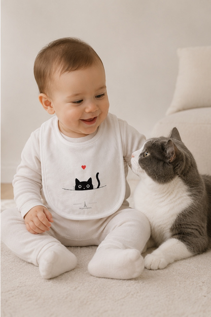 Baby Bib for Future Pet Lovers - From Paris, with Love Collection
