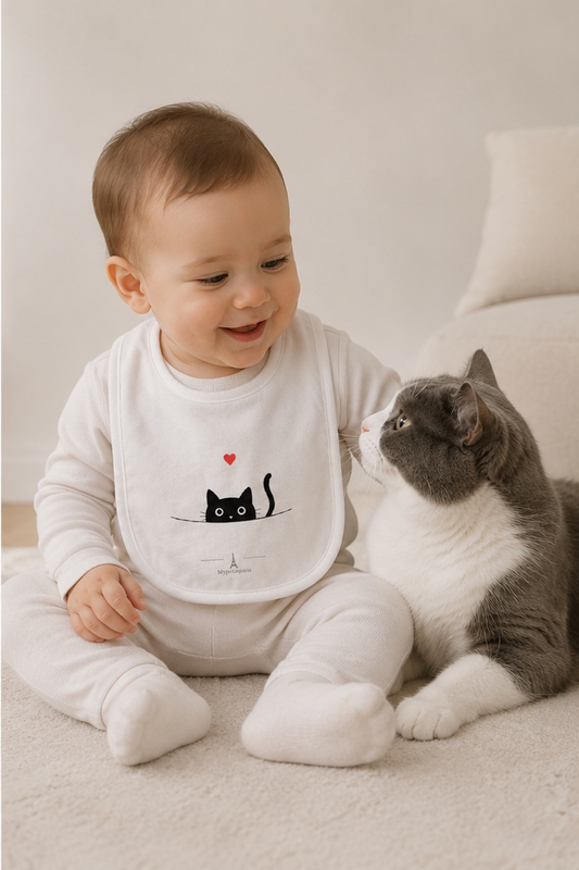 Baby Bib for Future Pet Lovers - From Paris, with Love Collection