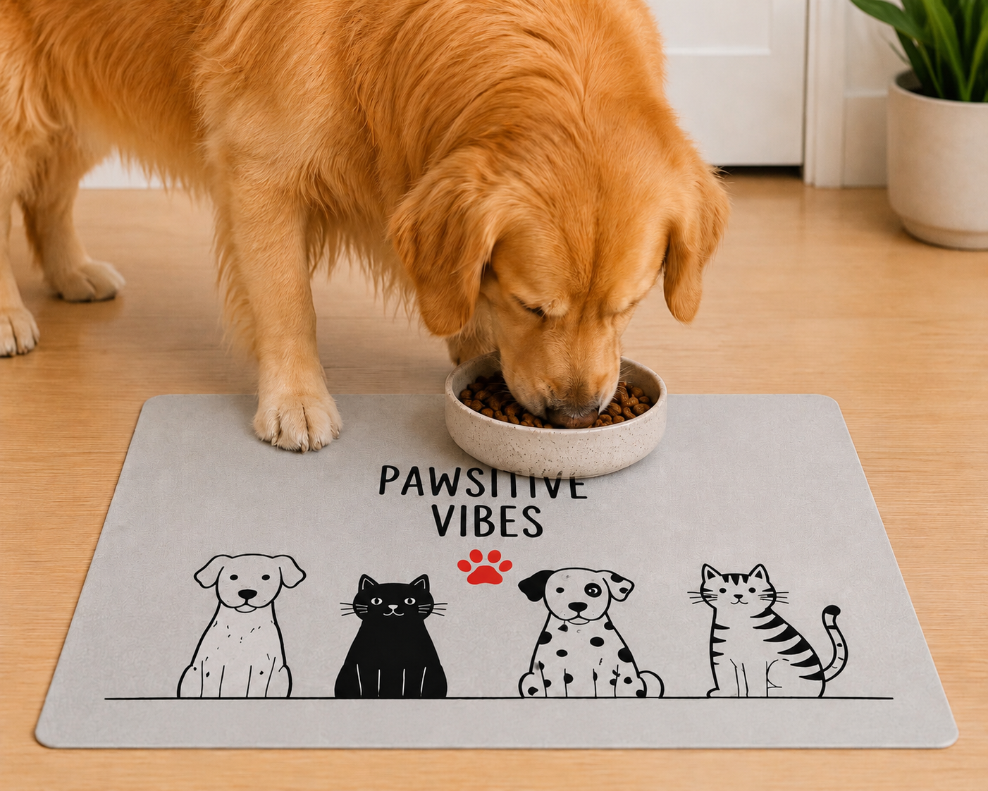 Pawsitive vibes Feeding Mat - Dog & Cat