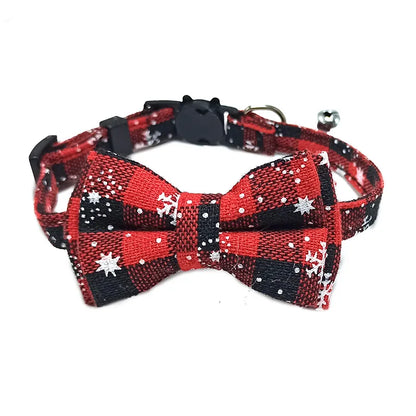Plaid Cat Collar with Bow & Bell