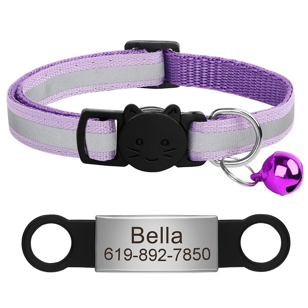 Personalized Reflective Cat ID Collar