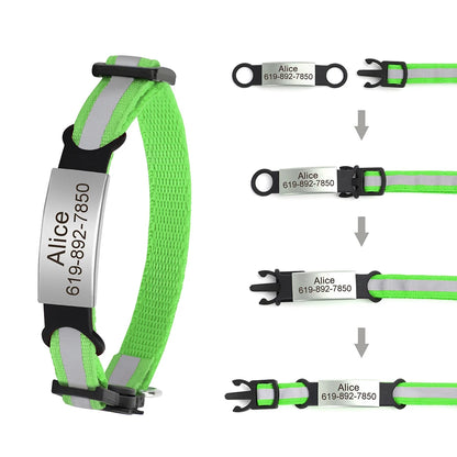 Personalized Reflective Cat ID Collar