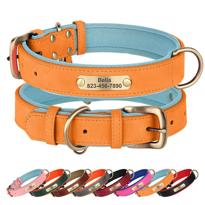 Personalized PU Leather Dog ID Collar