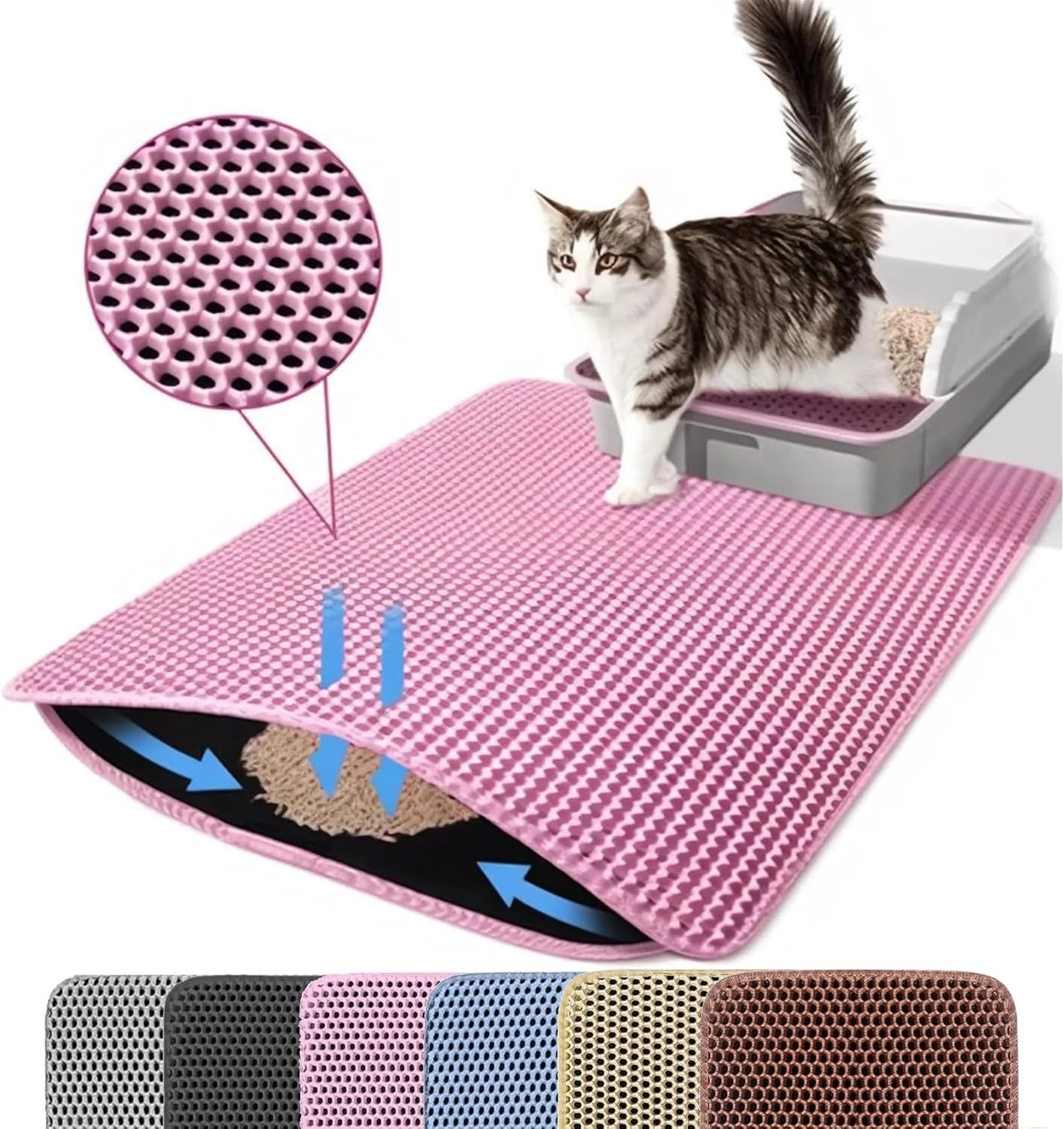 Double-Layer Cat Litter Mat