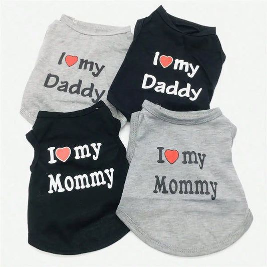 Tee shirt "I Love My Daddy/ Mommy"
