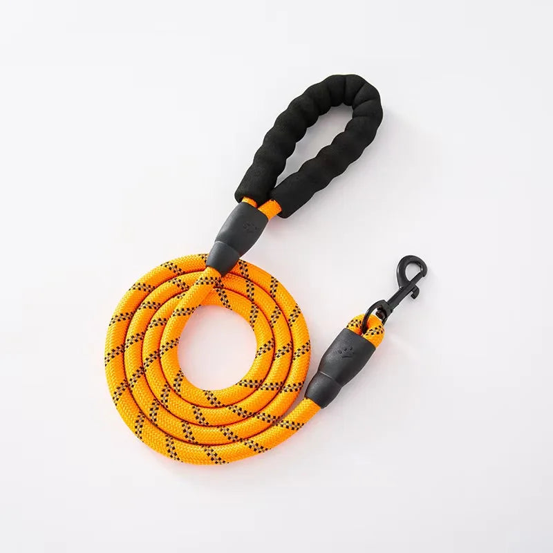 Pet dog leash with a comfortable soft