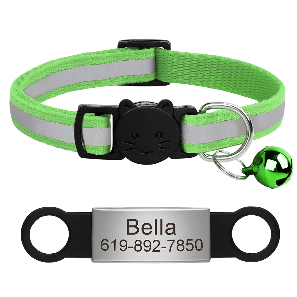 Personalized Reflective Cat ID Collar