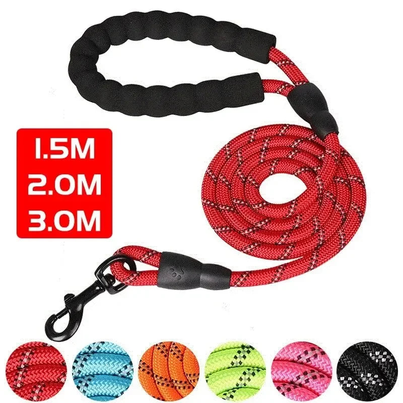 Pet dog leash with a comfortable soft