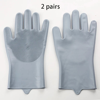 Silicone Pet Grooming & Bath Gloves (2 PCS)
