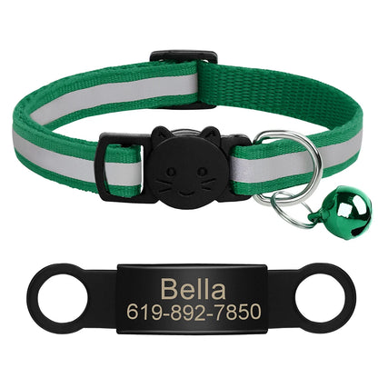Personalized Reflective Cat ID Collar