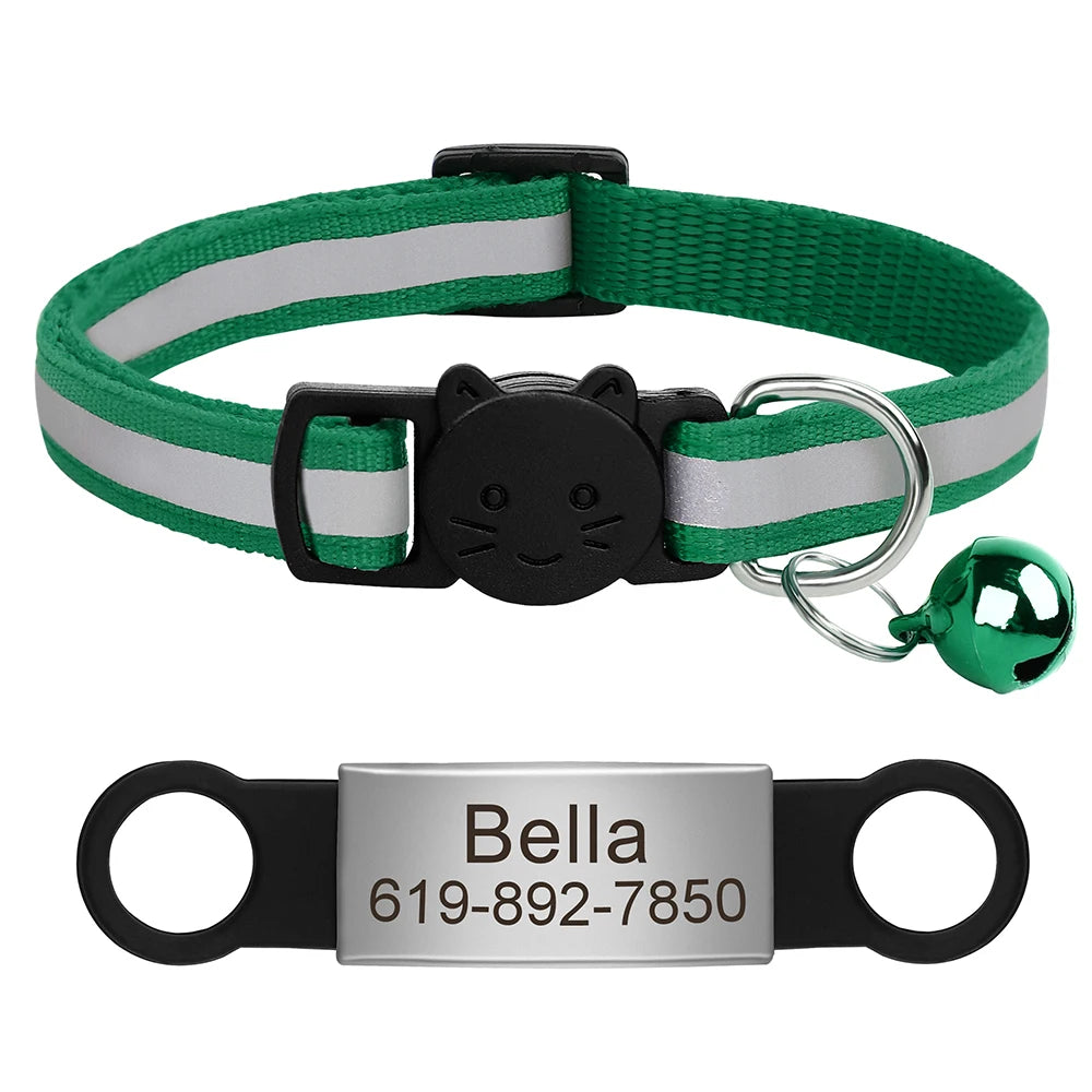 Personalized Reflective Cat ID Collar