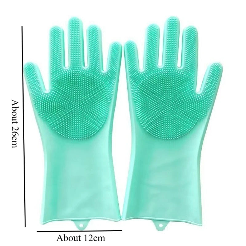 Silicone Pet Grooming & Bath Gloves (2 PCS)