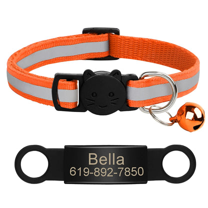 Personalized Reflective Cat ID Collar
