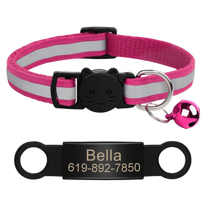 Personalized Reflective Cat ID Collar