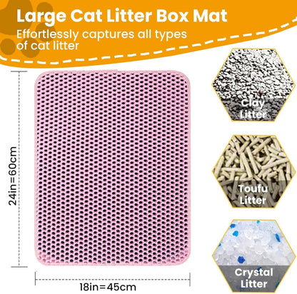 Double-Layer Cat Litter Mat