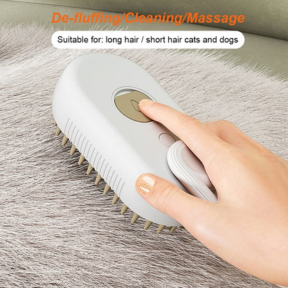 3-in-1 Steam Grooming Brush for Pets