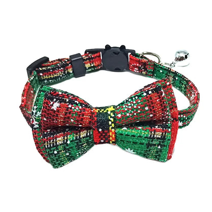 Plaid Cat Collar with Bow & Bell