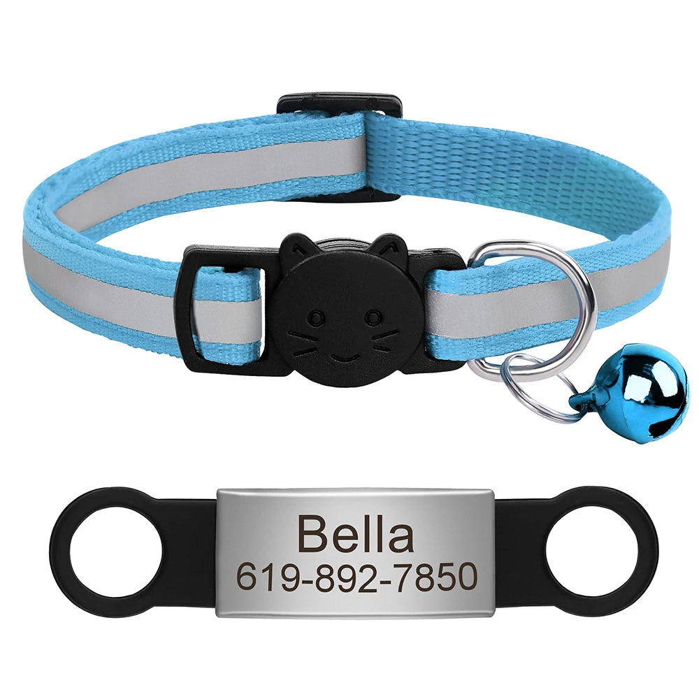 Personalized Reflective Cat ID Collar