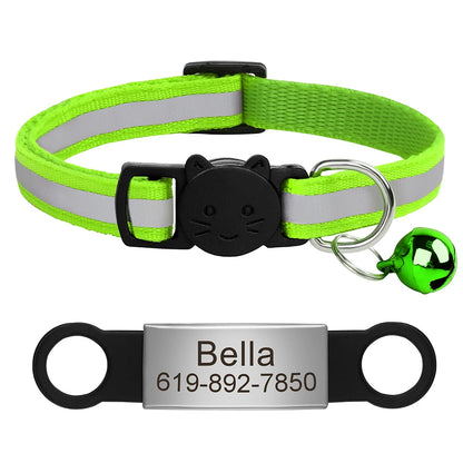 Personalized Reflective Cat ID Collar