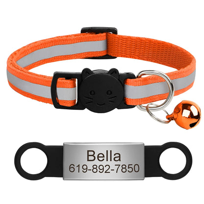Personalized Reflective Cat ID Collar