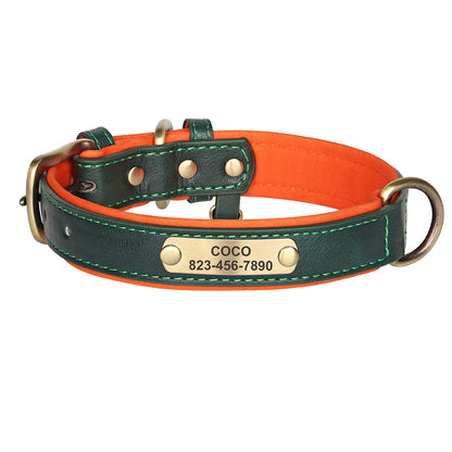 Personalized PU Leather Dog ID Collar
