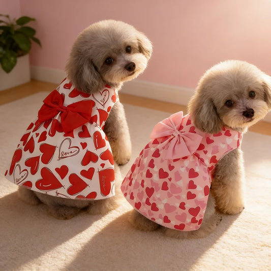 Dog Princess Dress Heart