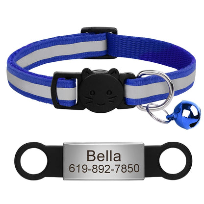 Personalized Reflective Cat ID Collar