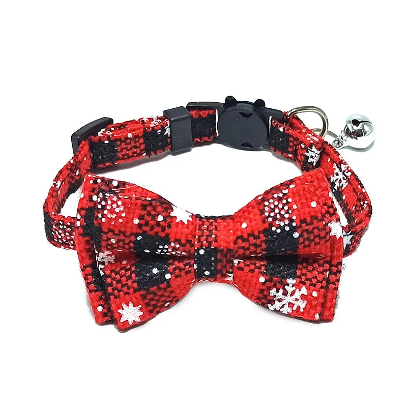 Plaid Cat Collar with Bow & Bell