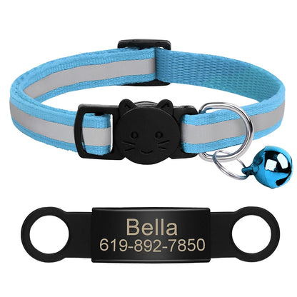 Personalized Reflective Cat ID Collar