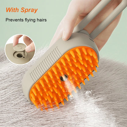 3-in-1 Steam Grooming Brush for Pets