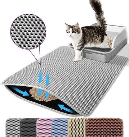 Double-Layer Cat Litter Mat