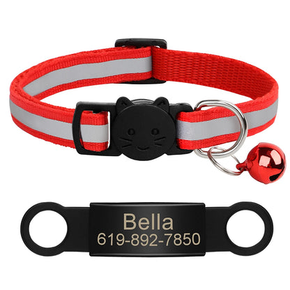 Personalized Reflective Cat ID Collar