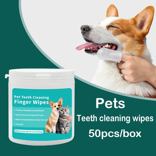 Pet teeth cleaning finger wipes