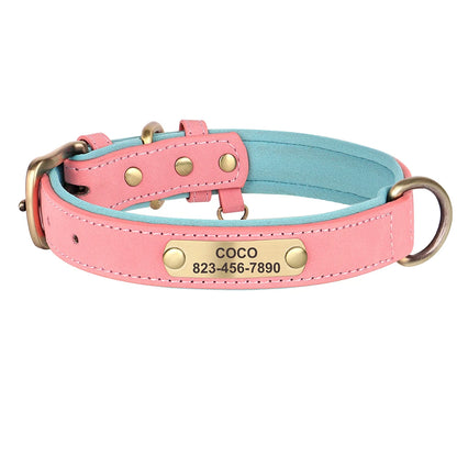 Personalized PU Leather Dog ID Collar