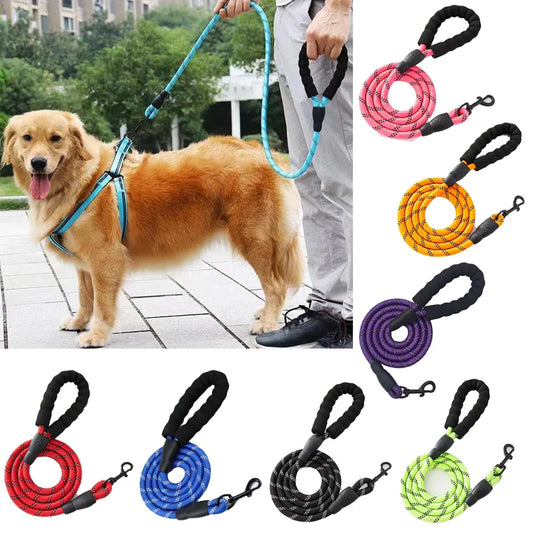Pet dog leash with a comfortable soft