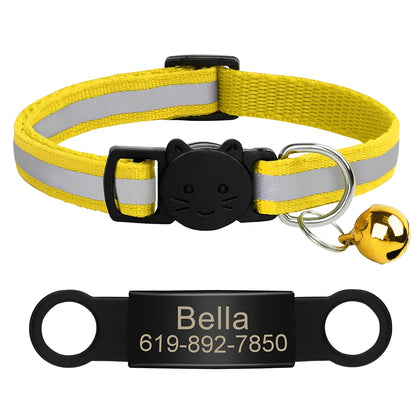 Personalized Reflective Cat ID Collar