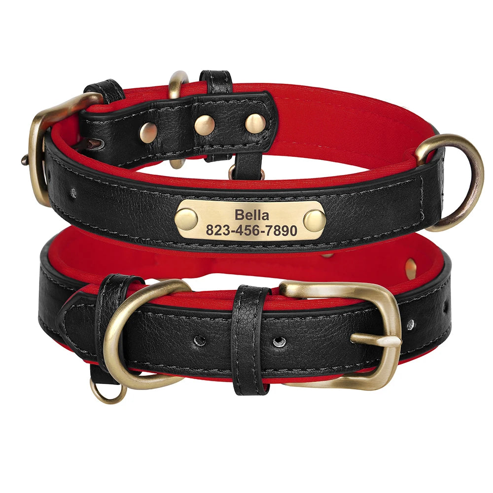 Personalized PU Leather Dog ID Collar
