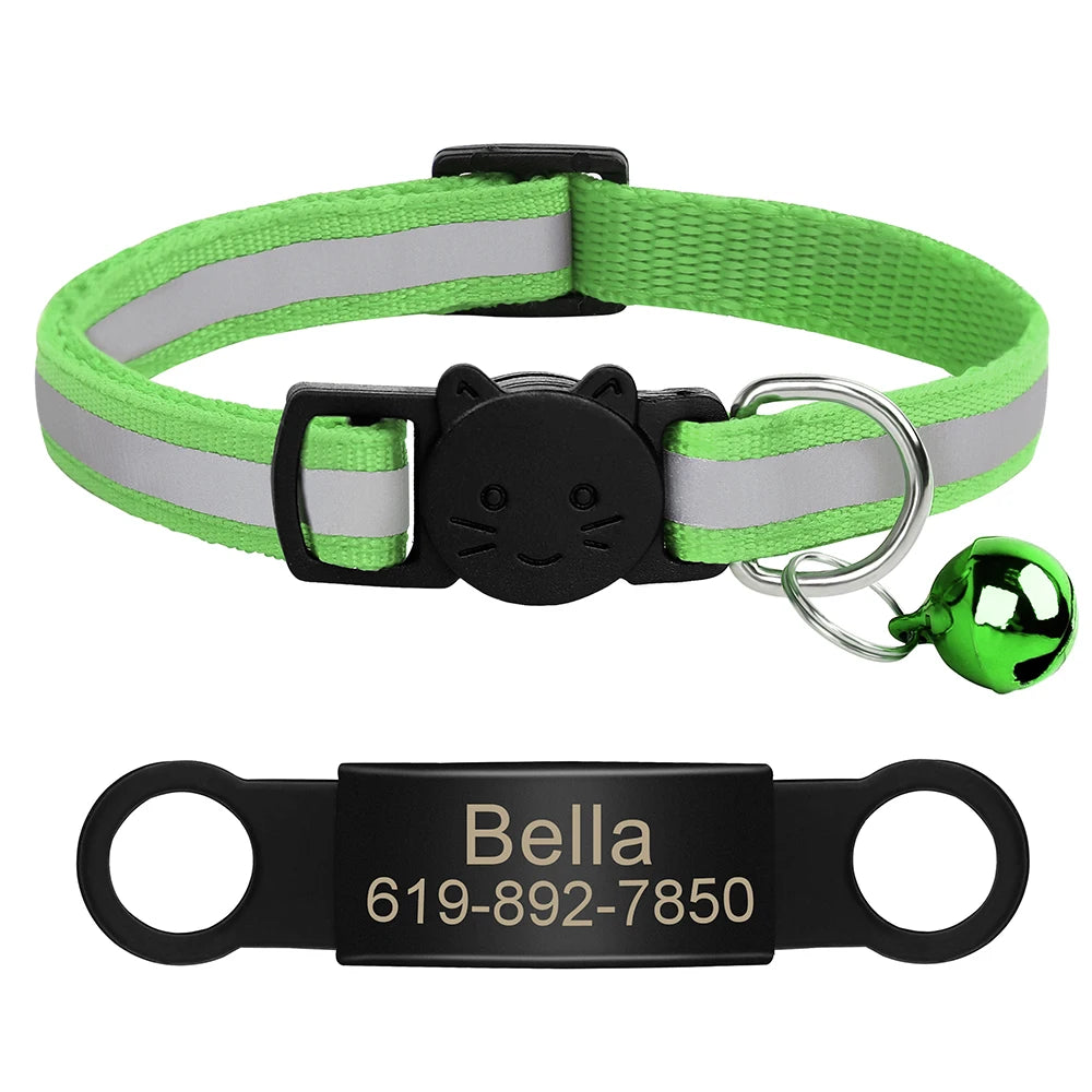 Personalized Reflective Cat ID Collar