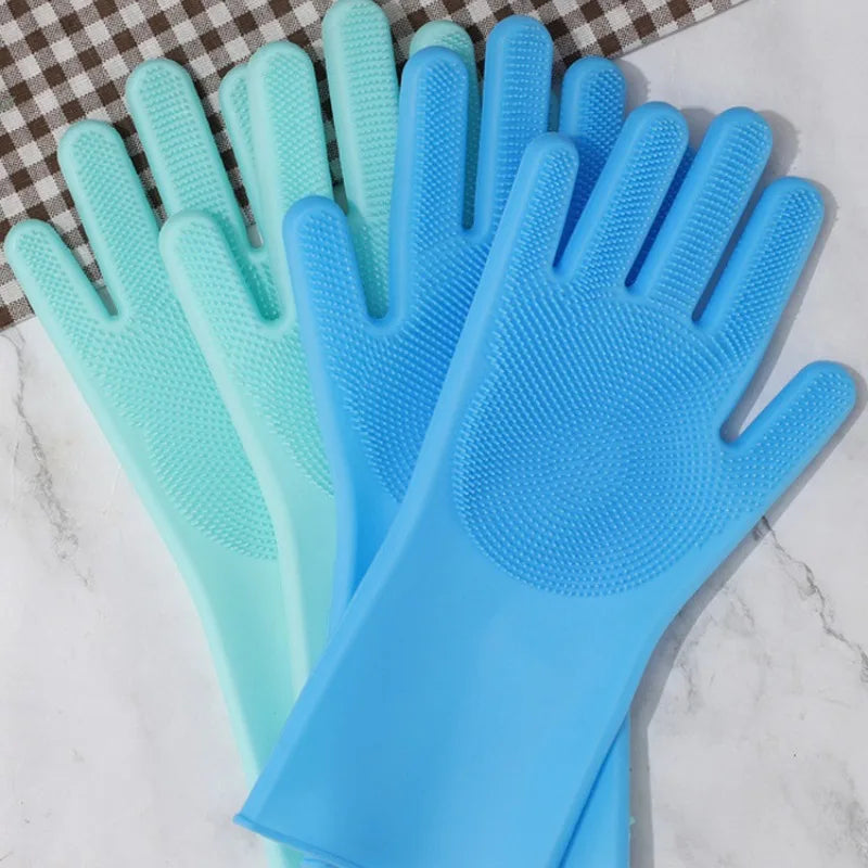 Silicone Pet Grooming & Bath Gloves (2 PCS)
