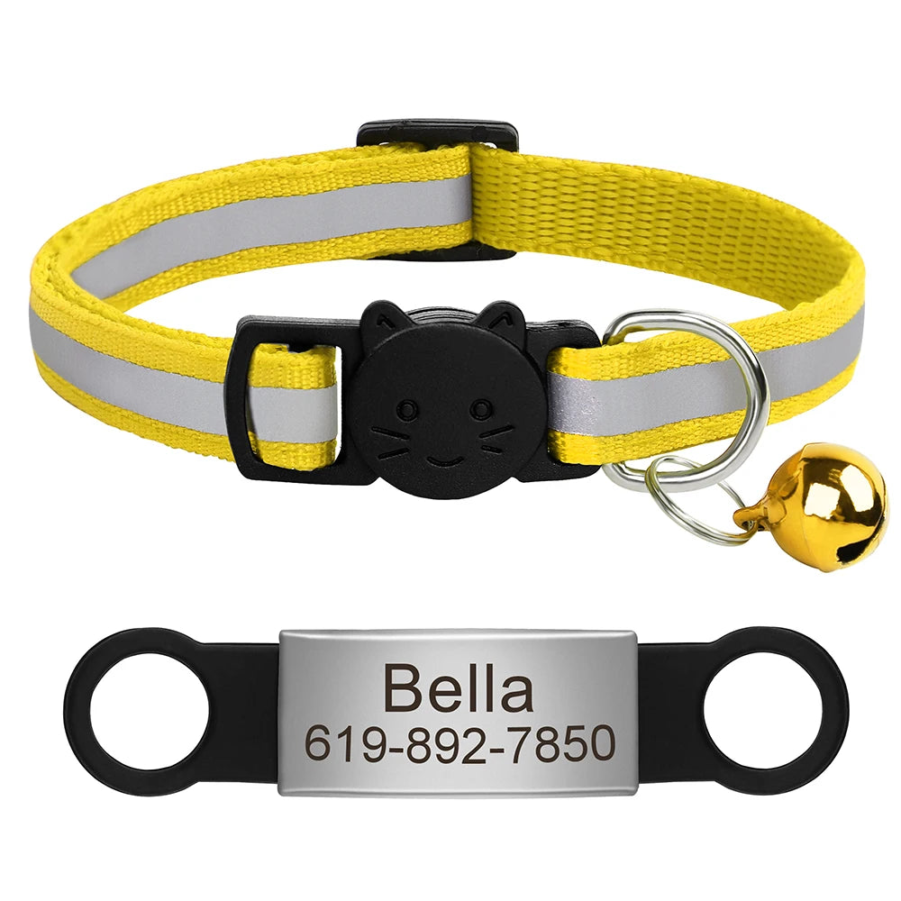 Personalized Reflective Cat ID Collar