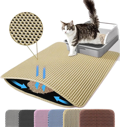 Double-Layer Cat Litter Mat