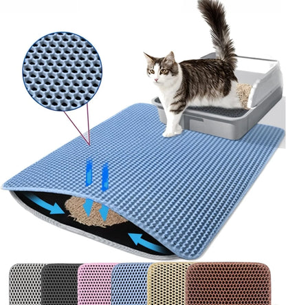 Double-Layer Cat Litter Mat